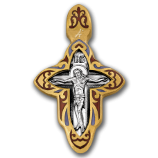 «Распятие. Иоанн Кроншатдский». Крест нательный. 103.074